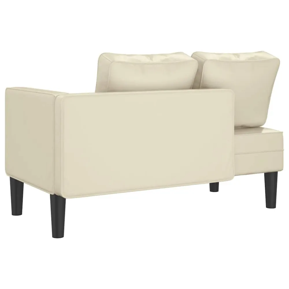 Sdraio con Cuscini Crema Similpelle