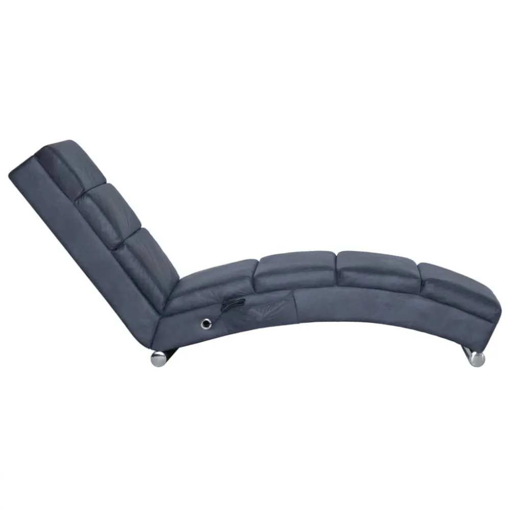Sdraio Massaggiante Grigia Similpelle Scamosciata
