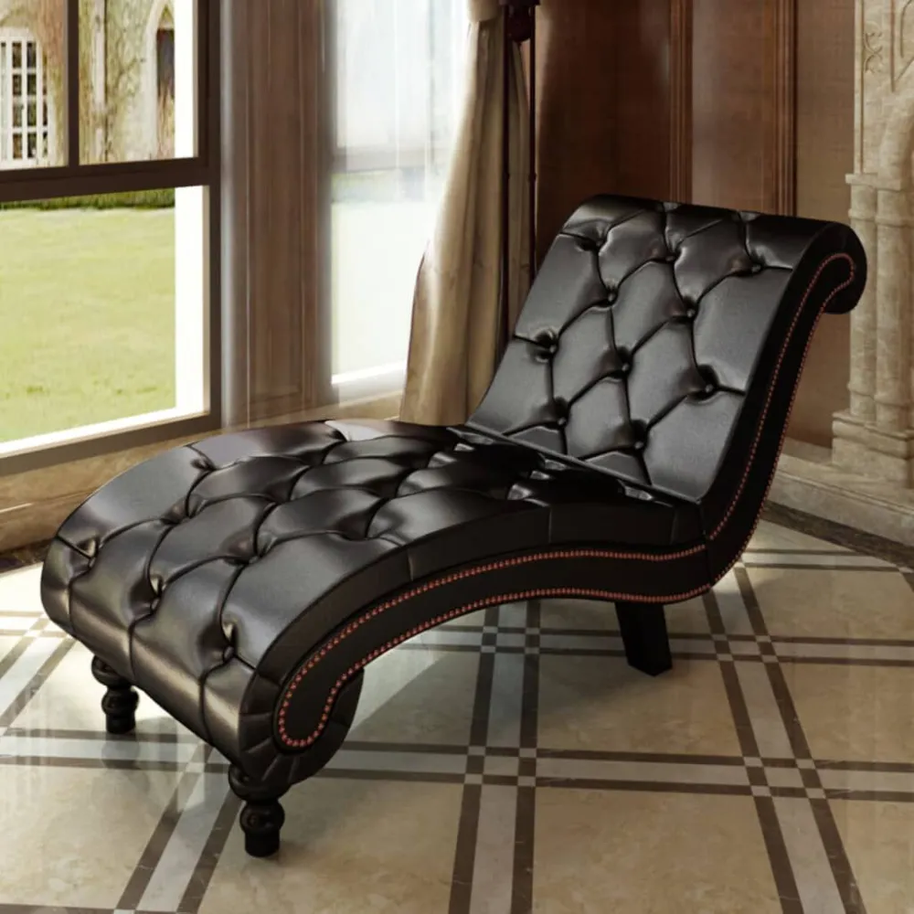 Sedia Sdraio Marrone Similpelle