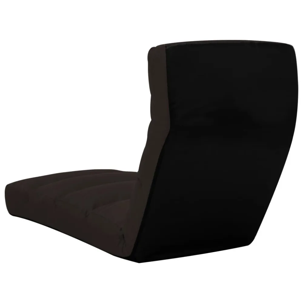 Sedia Sdraio da Terra Pieghevole Marrone Similpelle
