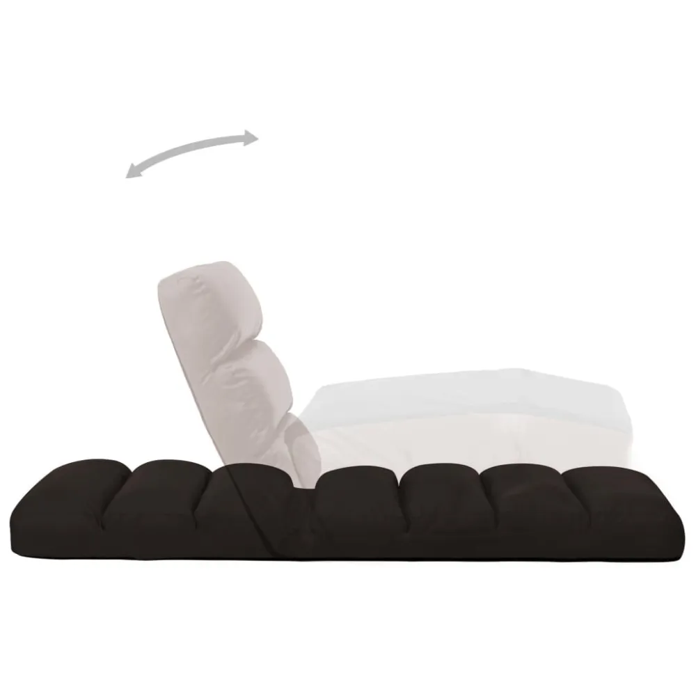 Sedia Sdraio da Terra Pieghevole Marrone Similpelle