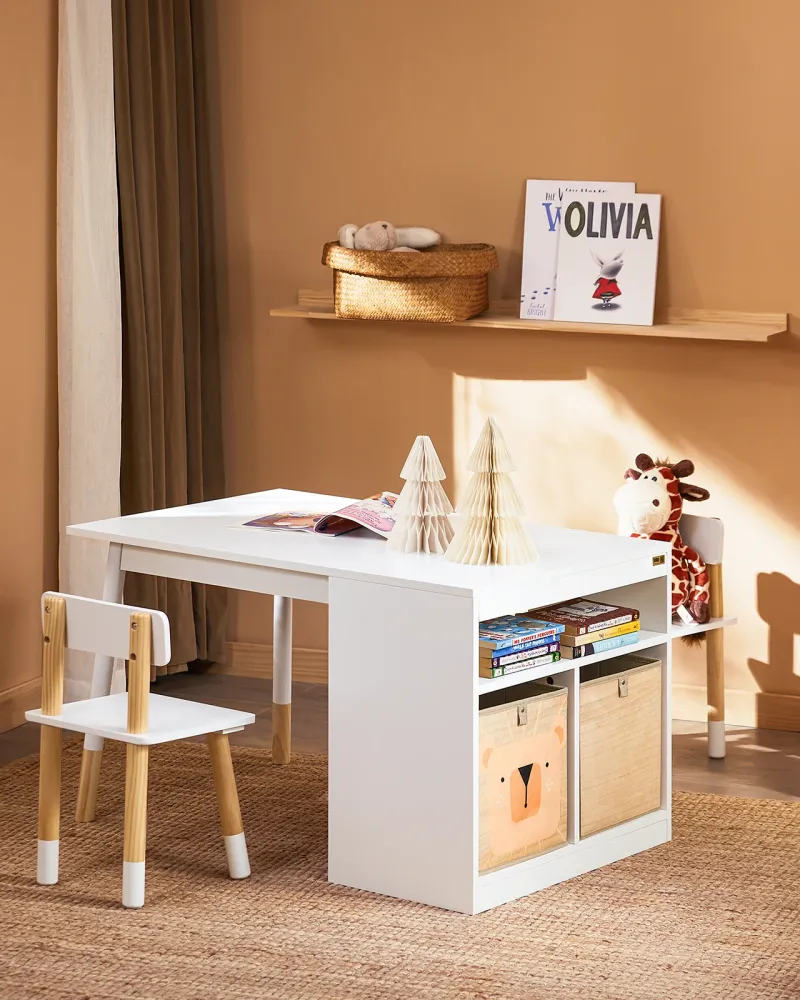 SoBuy Tavolo per bambini 90x60x53cm KMB113-W