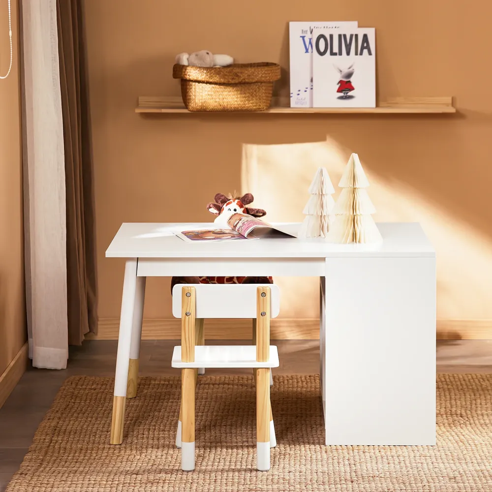 SoBuy Tavolo per bambini 90x60x53cm KMB113-W