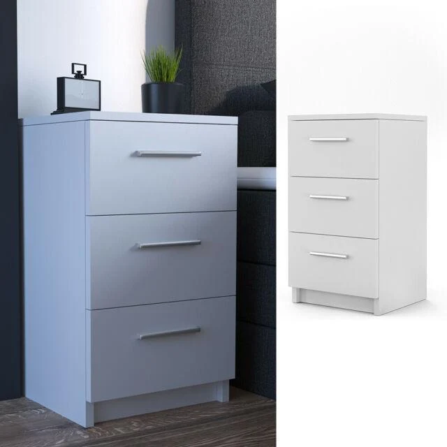 Vicco comodino cassettiera 66 cm armadietto camera da letto Bianco
