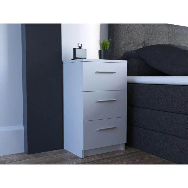 Vicco comodino cassettiera 66 cm armadietto camera da letto Bianco