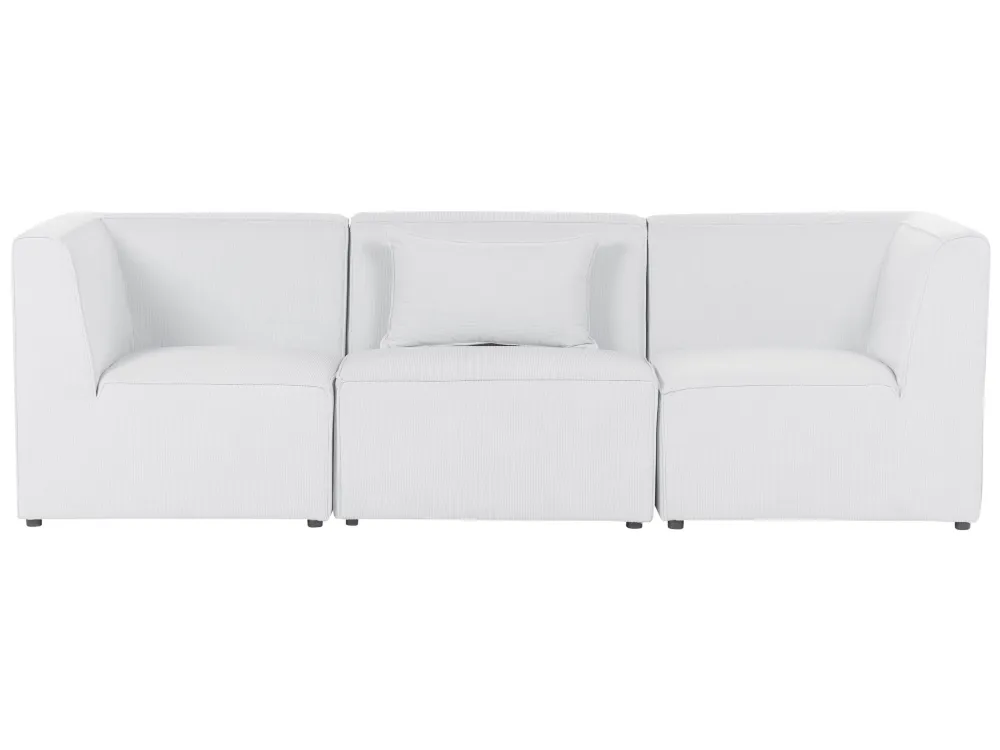 Divano modulare 3 posti velluto coste bianco infangato LEMVIG Heavy Duty
