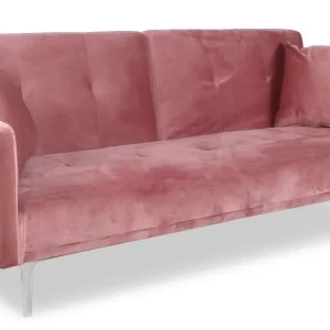 Divano convertibile 3 posti Carla Velluto Rosa