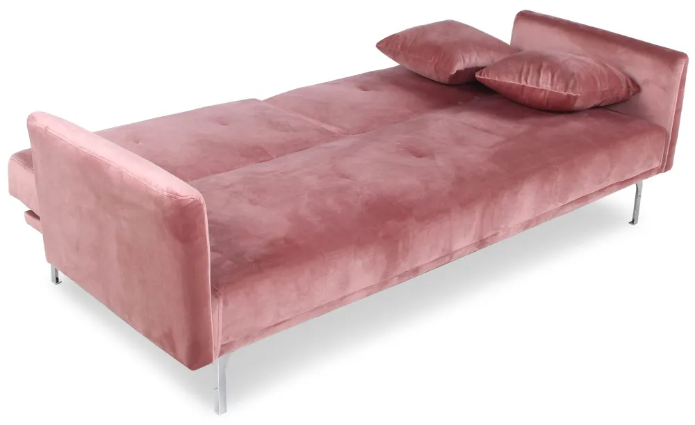Divano convertibile 3 posti Carla Velluto Rosa