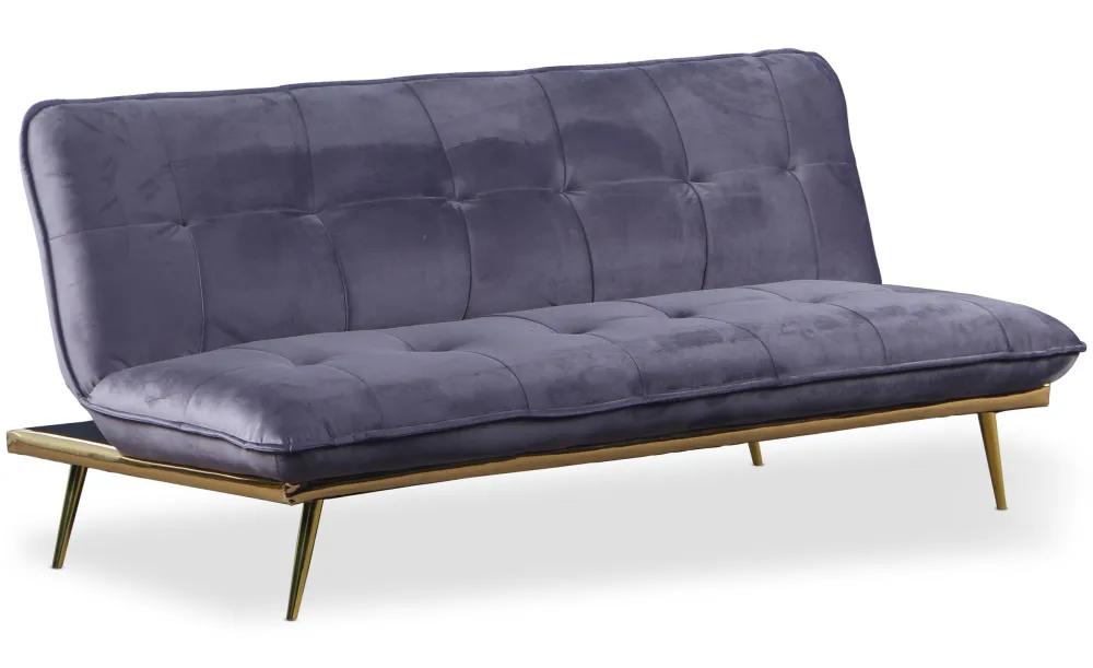 Divano letto clic-clac Fabrice Velluto Grigio