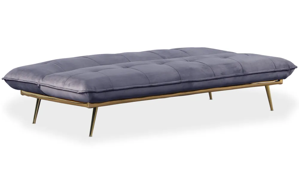 Divano letto clic-clac Fabrice Velluto Grigio