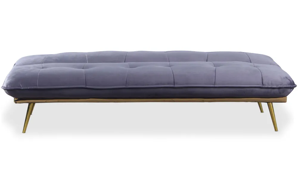 Divano letto clic-clac Fabrice Velluto Grigio