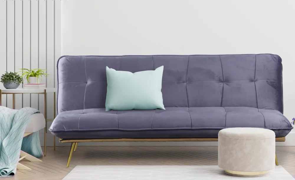 Divano letto clic-clac Fabrice Velluto Grigio