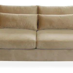 Divano letto espresso 2 posti Capone Velours color tortora chiaro
