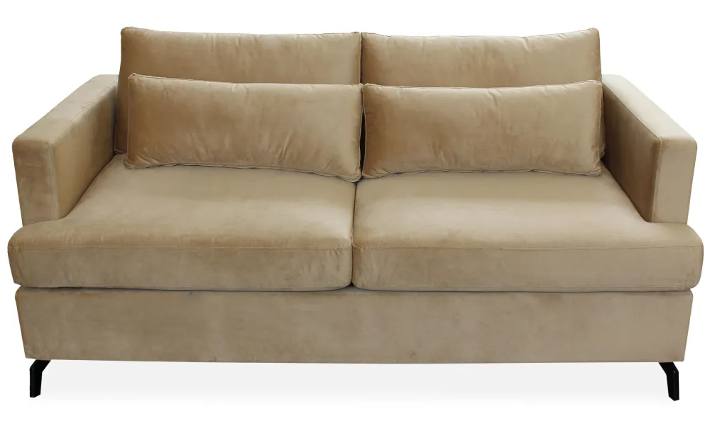 Divano letto espresso 2 posti Capone Velours color tortora chiaro