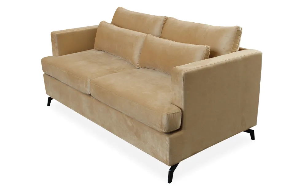 Divano letto espresso 2 posti Capone Velours color tortora chiaro