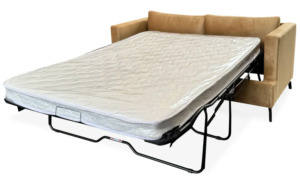 Divano letto espresso 2 posti Capone Velours color tortora chiaro