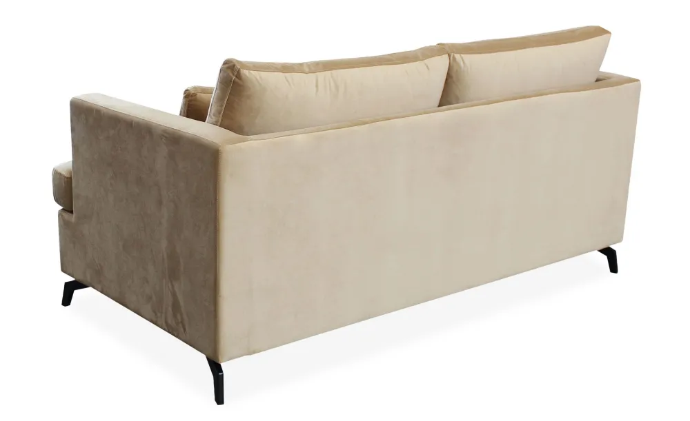 Divano letto espresso 2 posti Capone Velours color tortora chiaro