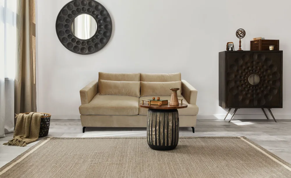 Divano letto espresso 2 posti Capone Velours color tortora chiaro