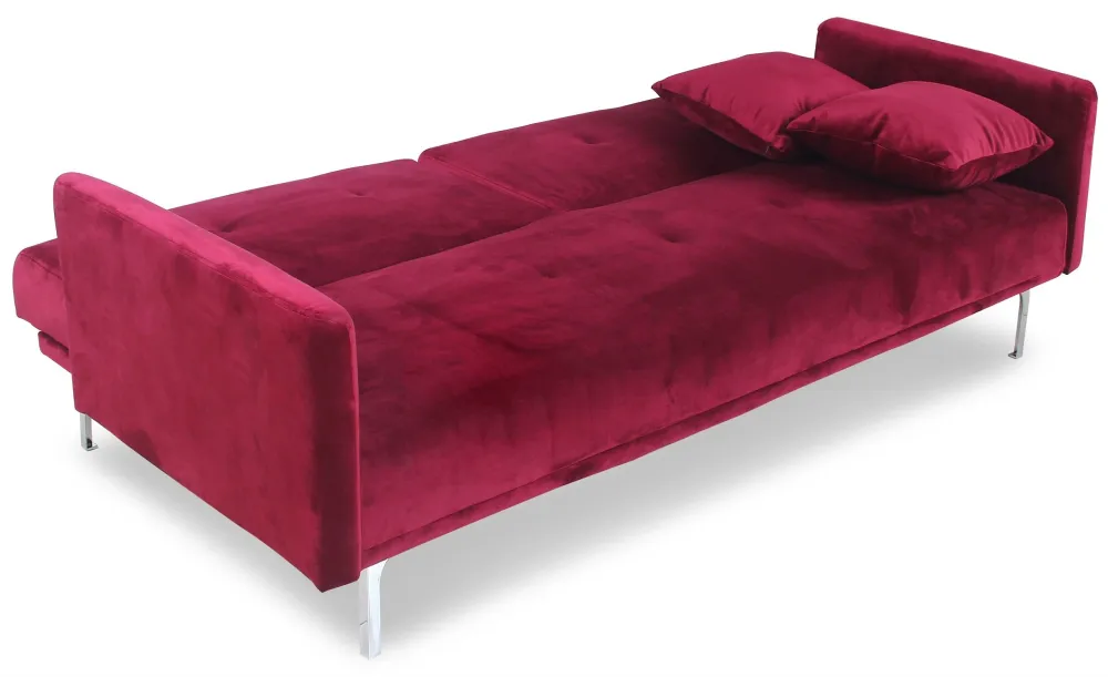 Divano 3 posti Carla velluto rosso
