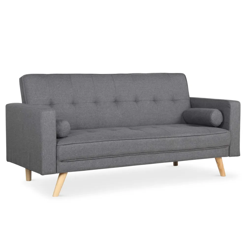 Divano scandinavo Slow tessuto grigio scuro