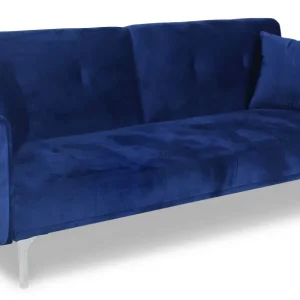 Divano trasformabile 3 posti Carla velluto blu