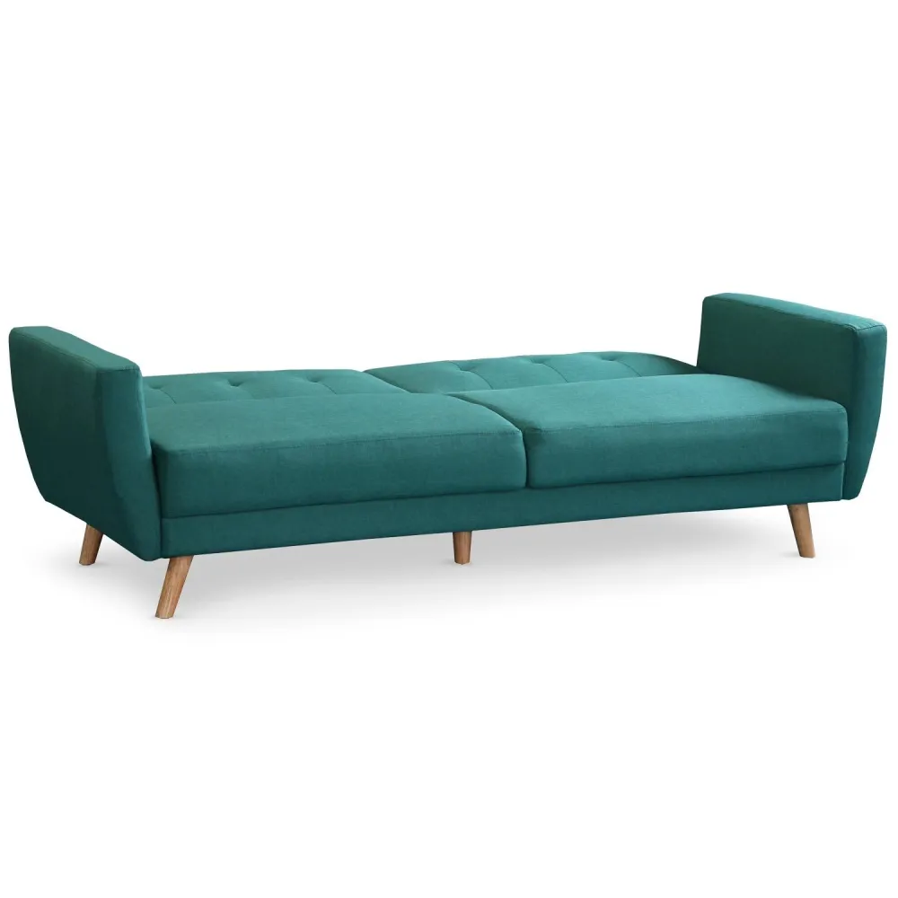 Divano trasformabile scandinavo Refresha tessuto verde acqua