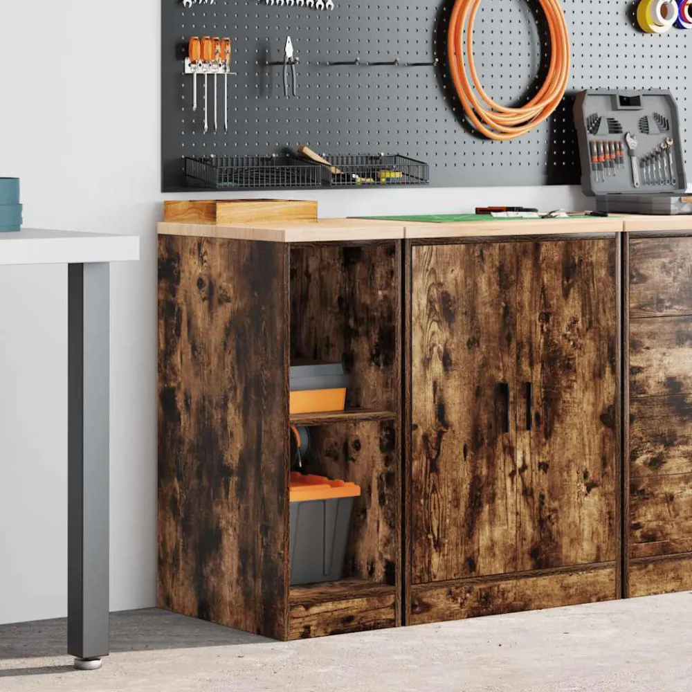 Armadietto da Garage Rovere Affumicato 30x51x85 cm