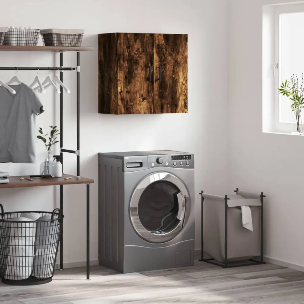 Armadietto Muro Rovere Fumo 60x31x60 cm Legno Multistrato