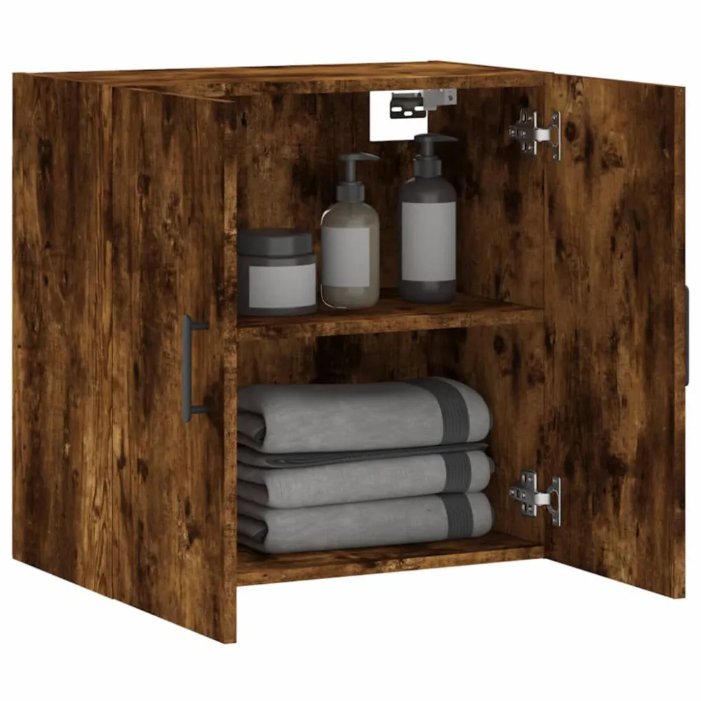 Armadietto Muro Rovere Fumo 60x31x60 cm Legno Multistrato