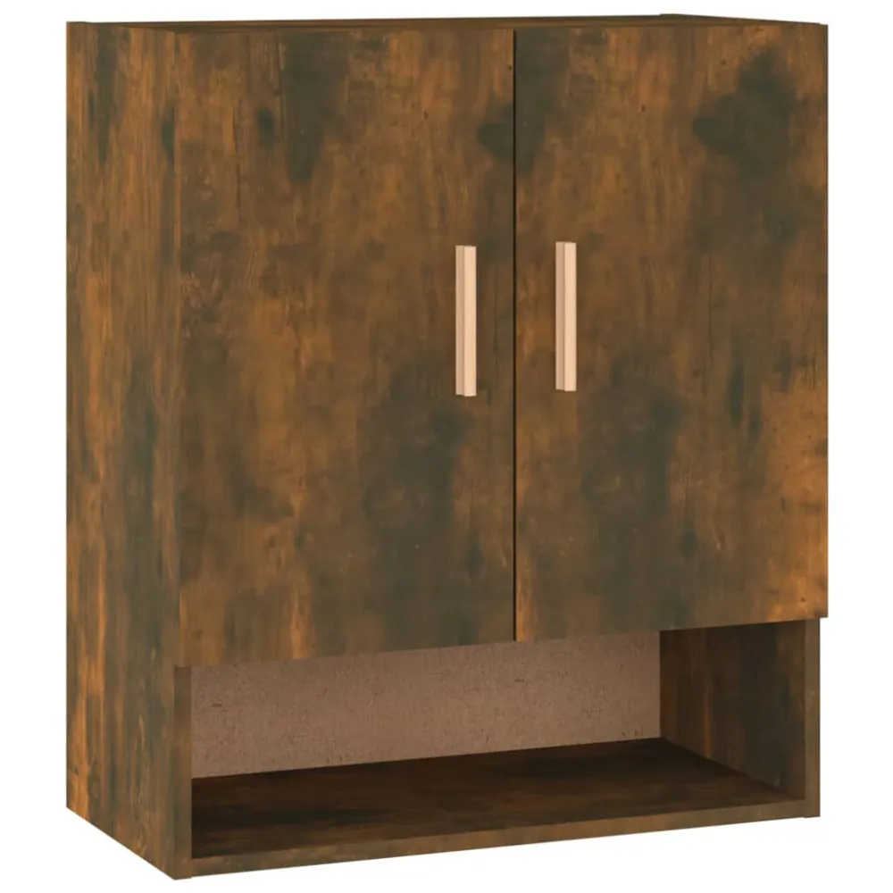 Armadietto Muro Rovere Fumo 60x31x70 cm Legno Multistrato