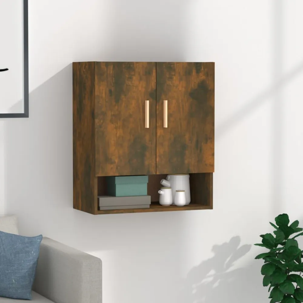 Armadietto Muro Rovere Fumo 60x31x70 cm Legno Multistrato