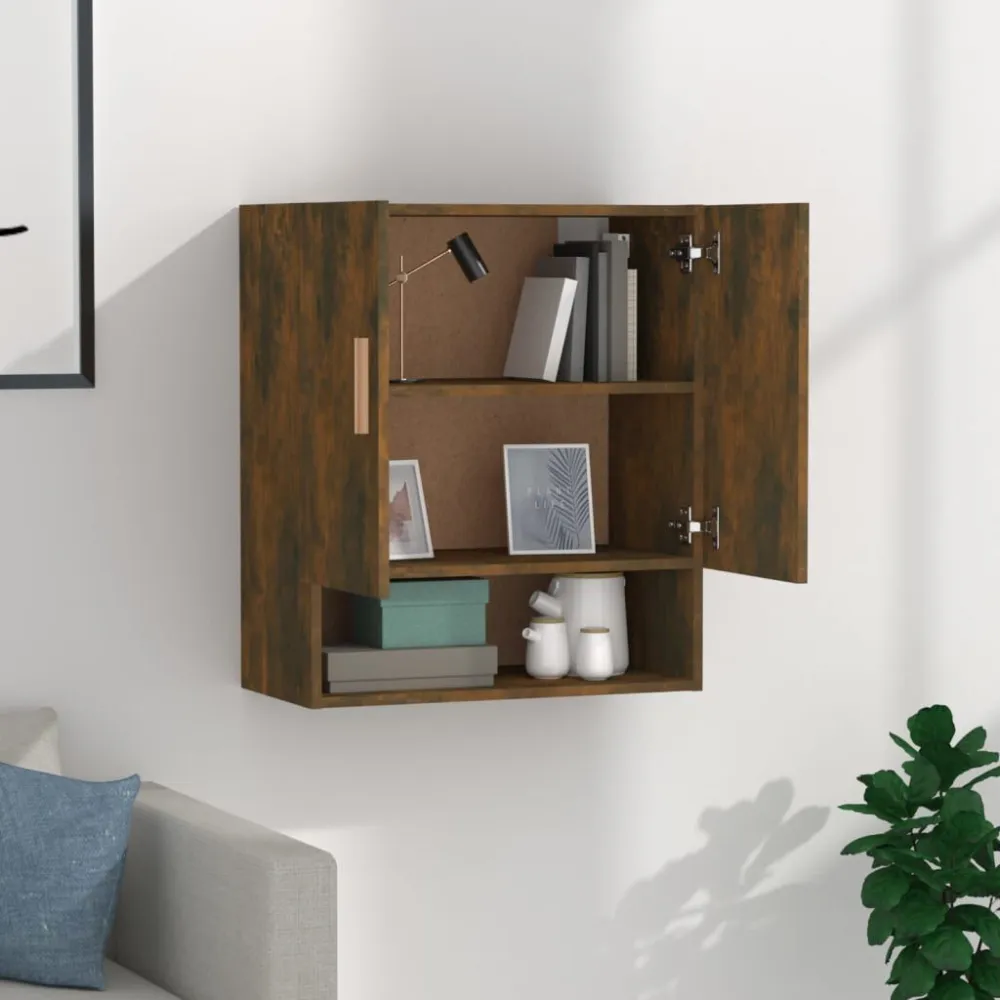 Armadietto Muro Rovere Fumo 60x31x70 cm Legno Multistrato
