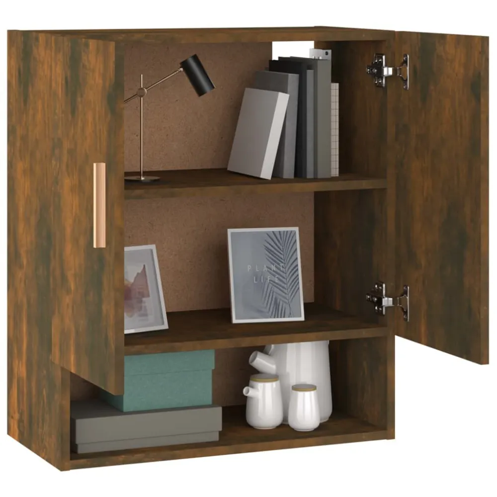 Armadietto Muro Rovere Fumo 60x31x70 cm Legno Multistrato