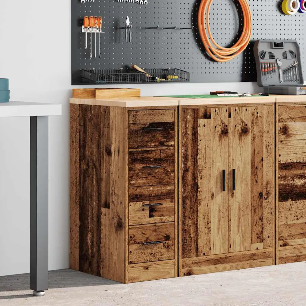 Armadietto per Garage Legno Logoro 30x51x85 cm