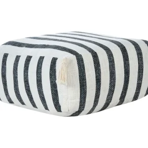 Cuscino da pavimento cotone bianco e nero 45 x 45 x 20 cm ASHTI