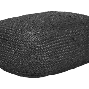 Cuscino da pavimento juta nero 70 x 40 x 20 cm ISARDA