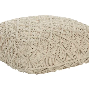 Pouf cotone beige 50 x 50 cm BERRECHID