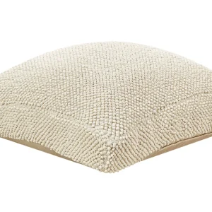 Pouf cotone beige e marrone 70 x 15 cm JOARA