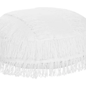 Pouf cotone bianco 50 x 50 cm OULAD