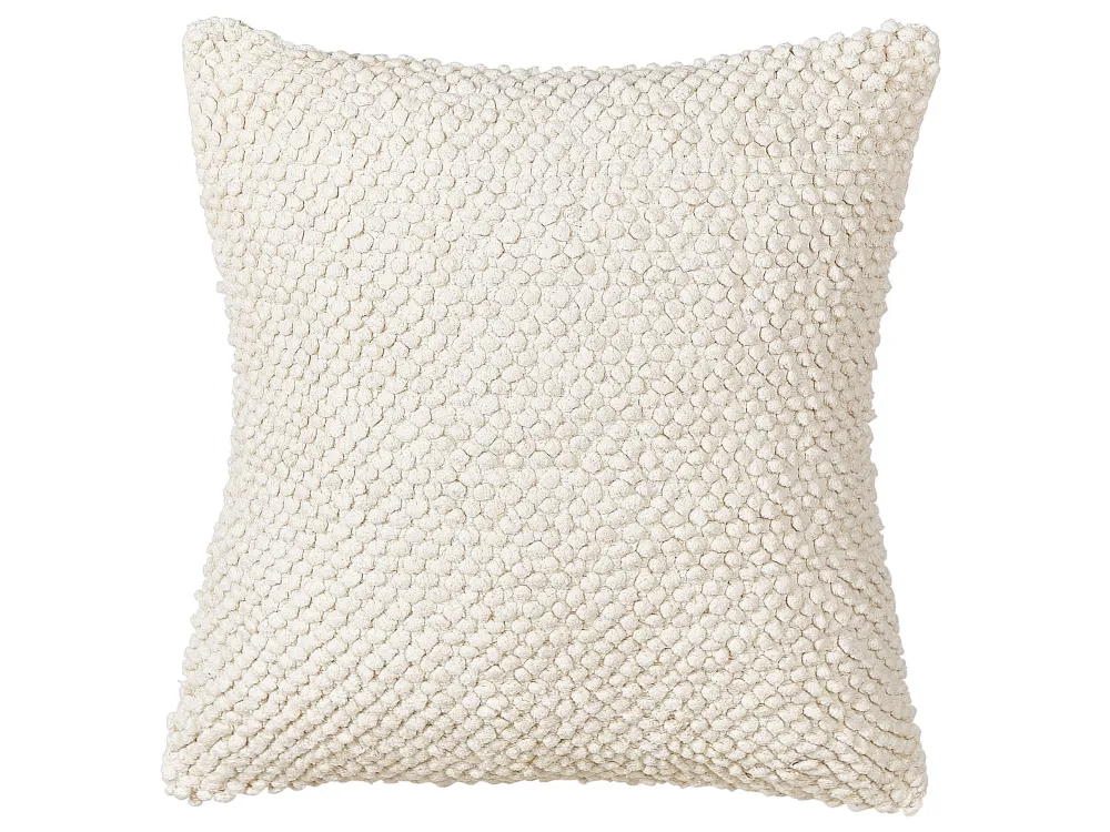 Pouf cotone bianco sporco 45 x 45 cm JOARA