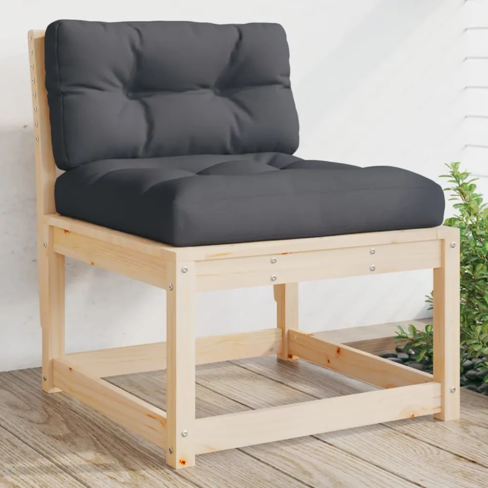 Design Esclusivo Divano da Giardino con Cuscini Legno Massello di Pino