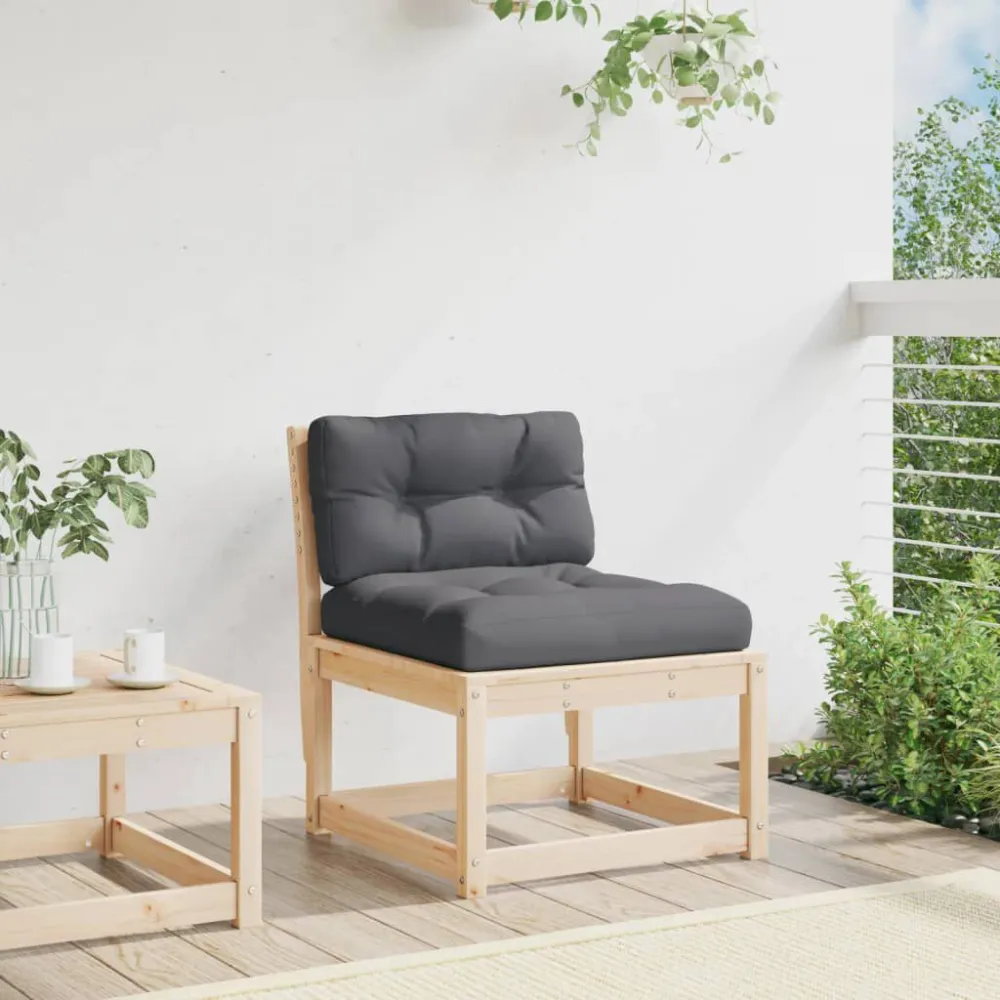 Design Esclusivo Divano da Giardino con Cuscini Legno Massello di Pino