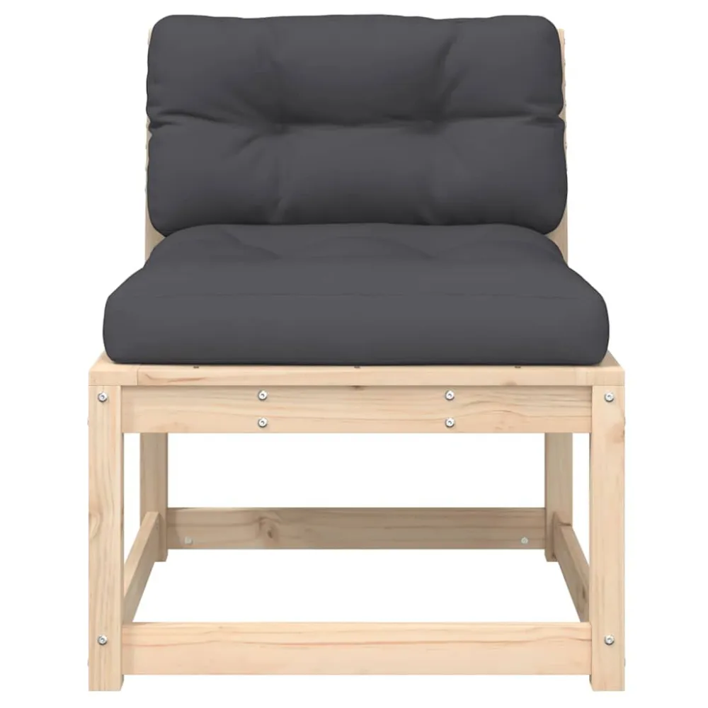 Design Esclusivo Divano da Giardino con Cuscini Legno Massello di Pino