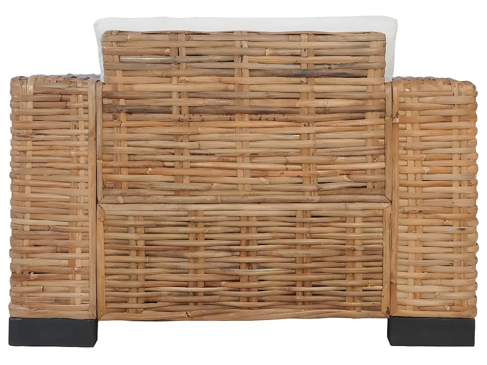 Design Esclusivo Set divano 3 pezzi con cuscini Rattan naturale