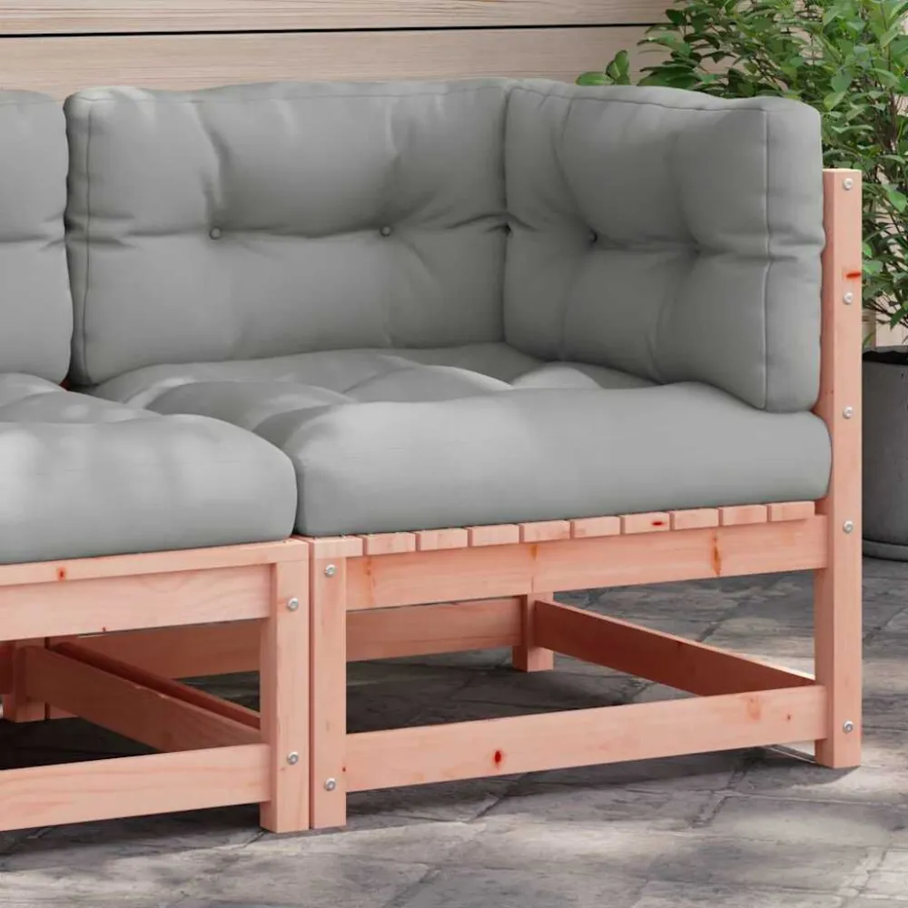 Divano Angolare da Giardino con Cuscini Legno Massello Douglas | Pieghevole e Leggera