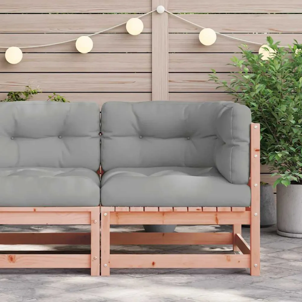 Divano Angolare da Giardino con Cuscini Legno Massello Douglas | Pieghevole e Leggera