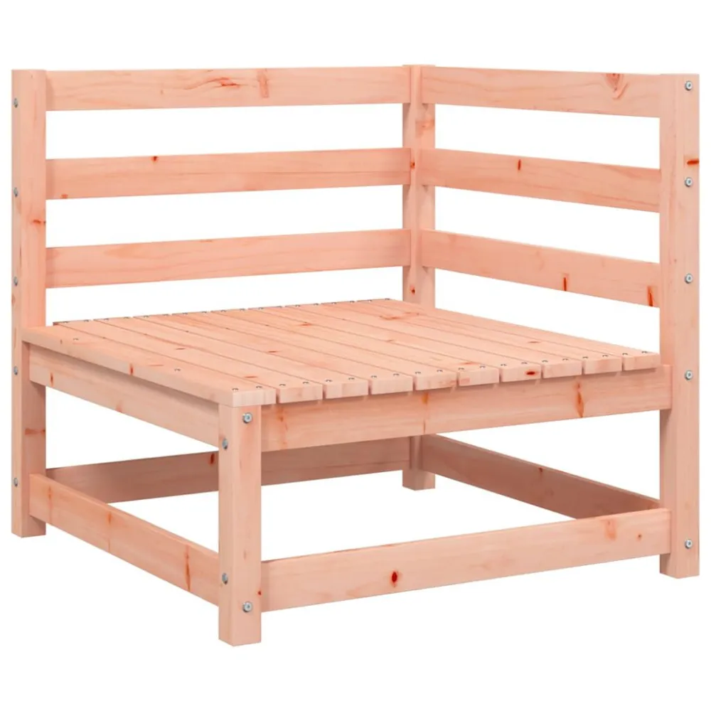 Divano Angolare da Giardino con Cuscini Legno Massello Douglas | Pieghevole e Leggera