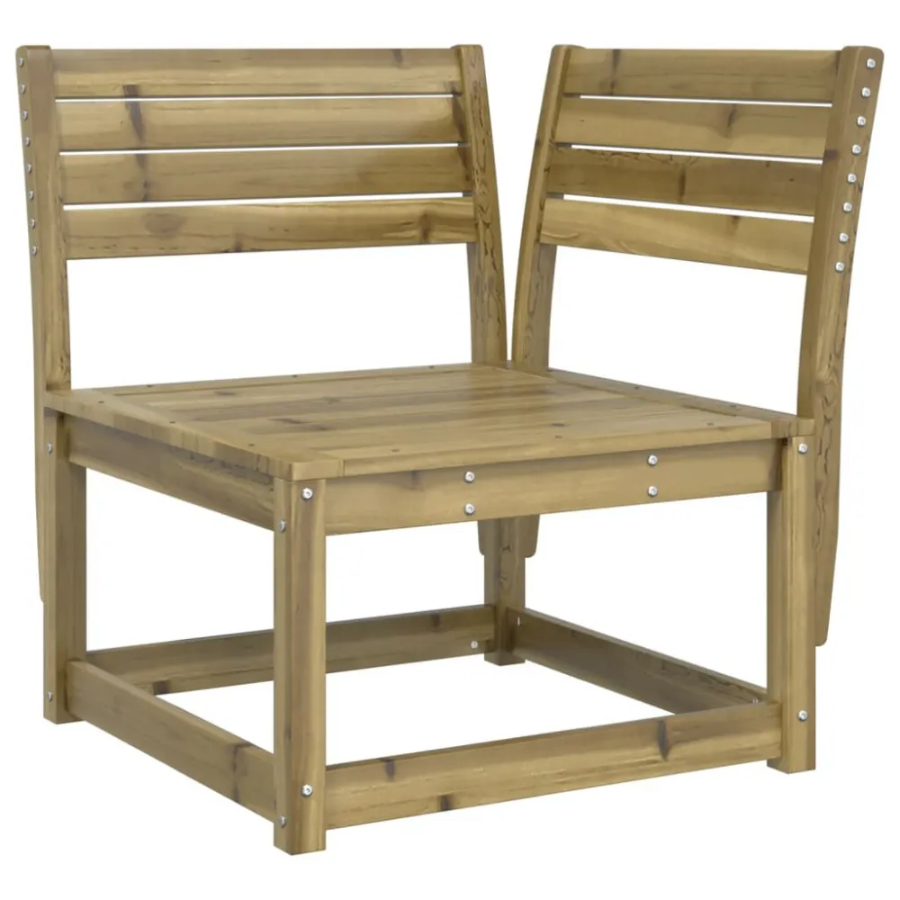 Divano Angolare Giardino Cuscini 73x73x78 Legno Impregnato Pino con Sistema di Montaggio Rapido