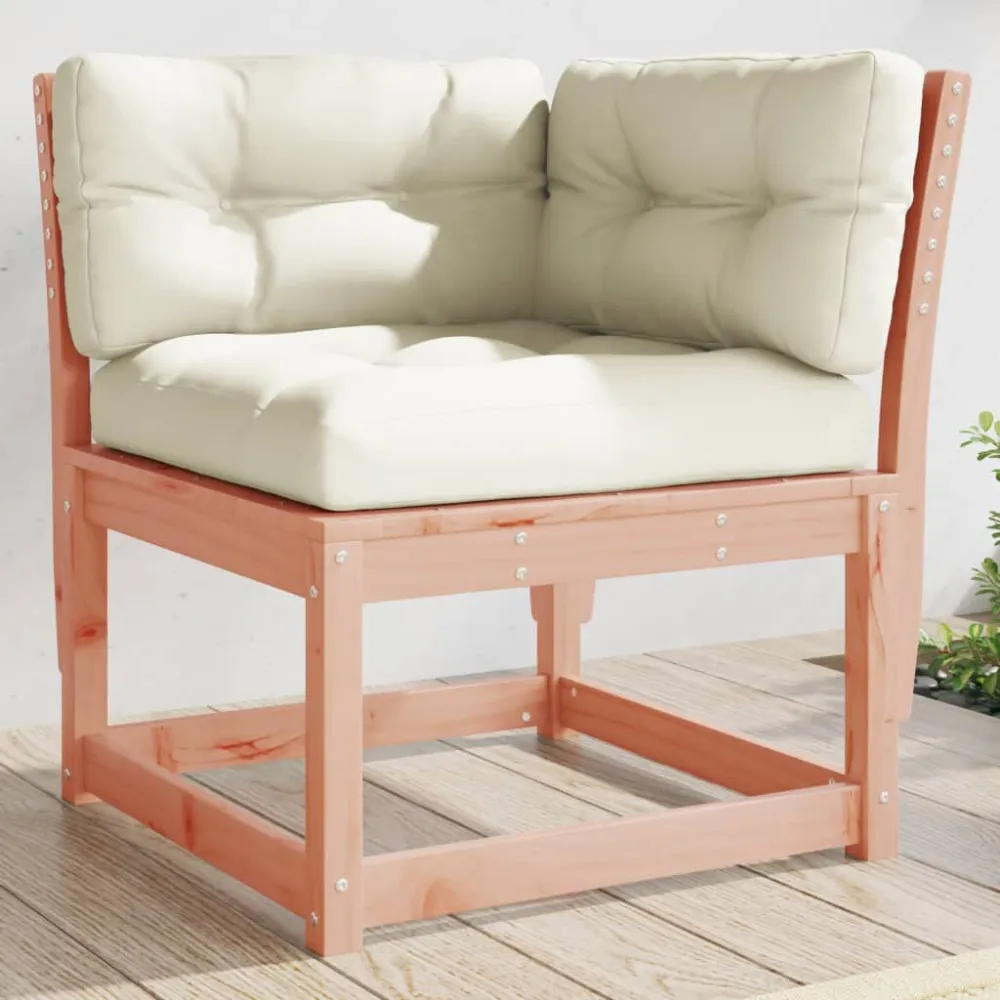 Divano Angolo Giardino Cuscini 73x73x78 Legno Massello Douglas Legno Massello