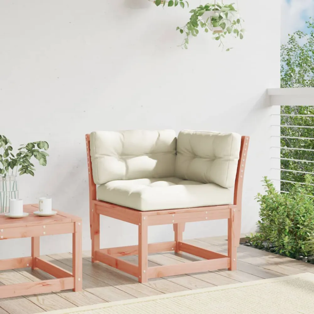 Divano Angolo Giardino Cuscini 73x73x78 Legno Massello Douglas Legno Massello